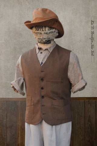 Shoemaker's Vest - French Linen - S, M, L, XL, XXL