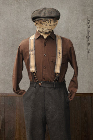 Skillman Shirt - Japanese Light Moleskin - Rugged Brown - M, L, XL, XXL