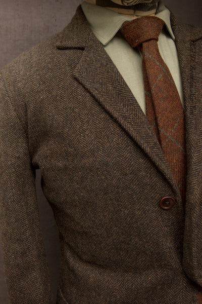 Shoemaker's Jacket - Brown Herringbone Tweed - M, L, XL