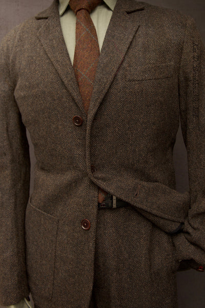 Shoemaker's Jacket - Brown Herringbone Tweed - M, L, XL