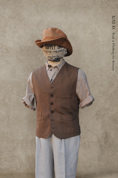 Shoemaker's Vest - French Linen - S, M, L, XL, XXL