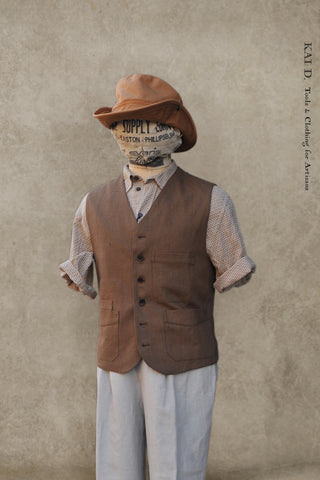 Shoemaker's Vest - French Linen - S, M, L, XL, XXL