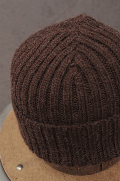 Toby Ribbed Beanie - Chocolate