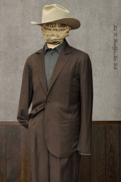 Shoemaker Jacket - Deep Brown Tropical Wool - S, M, L, XL