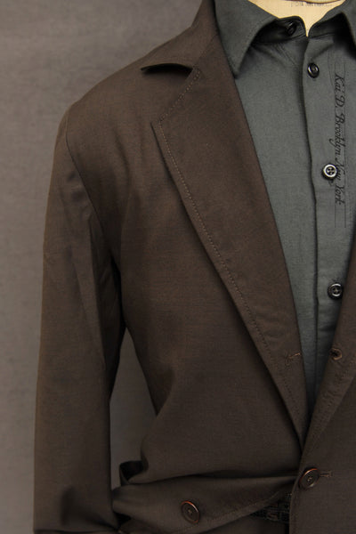 Shoemaker Jacket - Deep Brown Tropical Wool - S, M, L, XL