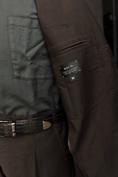 Shoemaker Jacket - Deep Brown Tropical Wool - S, M, L, XL