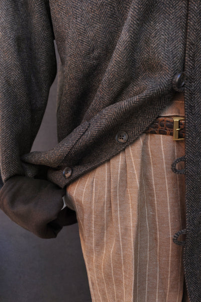 Yutori Jacket- Brown British Wool - L