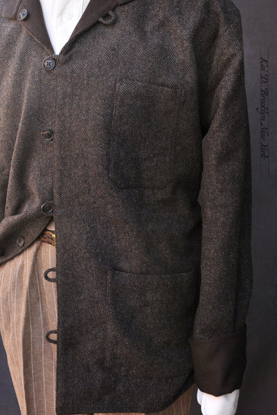 Yutori Jacket- Brown British Wool - L