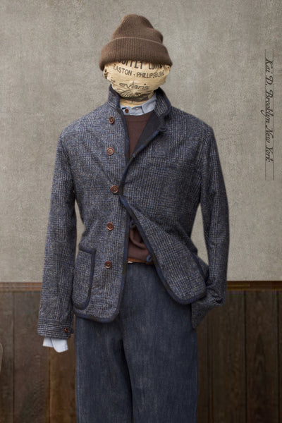 Meeker Jacket - Wool Cashmere Texture Plaid - M, L, XL