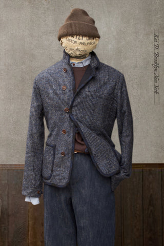 Meeker Jacket - Wool Cashmere Texture Plaid - M, L, XL