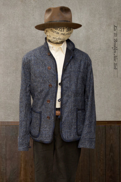 Meeker Jacket - Wool Cashmere Texture Plaid - M, L, XL