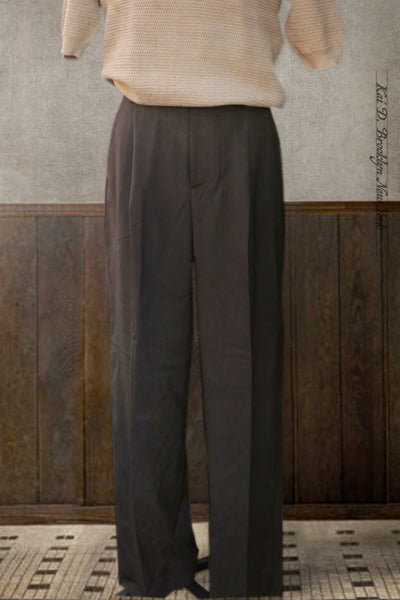 Grandad Trousers - Super 130s Cool Wool - 48 (fits like 31),, 50 (fits like 33)