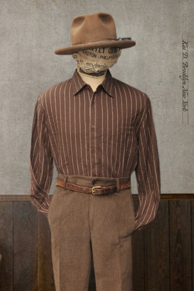 Delancey Shirt - Twin Stripe Cotton - S, XL