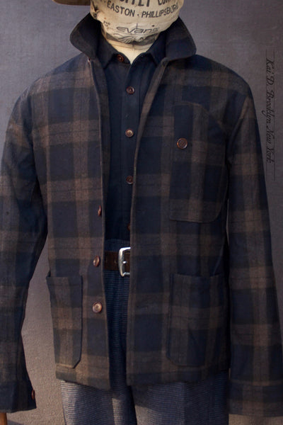 Hardy Chore Jacket - Buffalo Plaid Wool - S, M, L, XL (Light Weight)