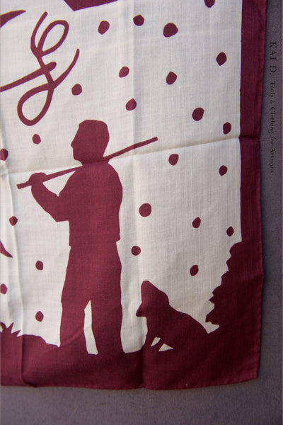 Wool Silk Bandana - Burgunday Foulard