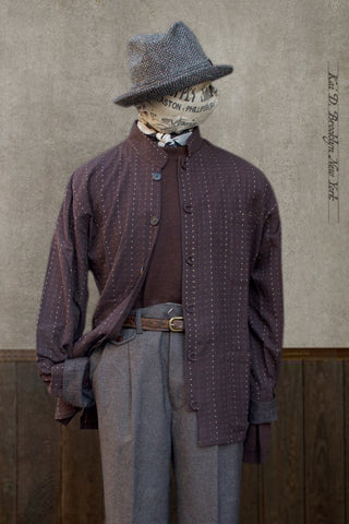 O'Hara Shirt - Dimensional Jacquard - Burgundy - L