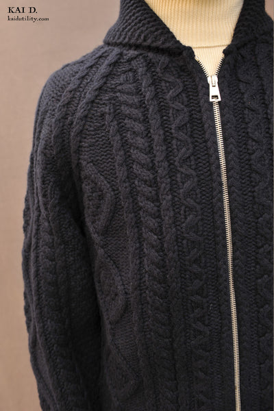 'Steve' Wool Cashmere Zip Jacket - 3, 4, 5
