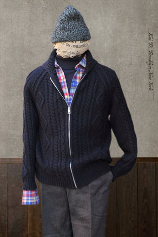 'Steve' Wool Cashmere Zip Jacket - 5 (L)