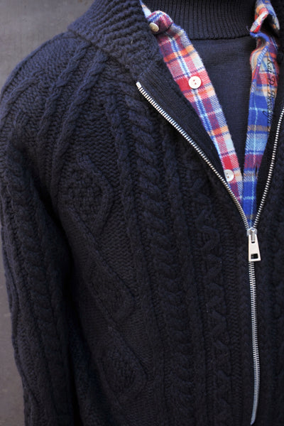 'Steve' Wool Cashmere Zip Jacket - 5 (L)