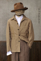 Kai D Utility — French Moleskin Work Jacket - Desert - 44(M), 46(L