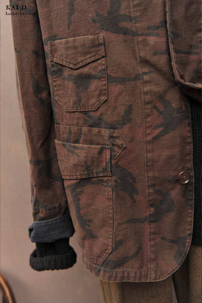 Overdyed Camouflage Cotton Shell Jacket - M, L