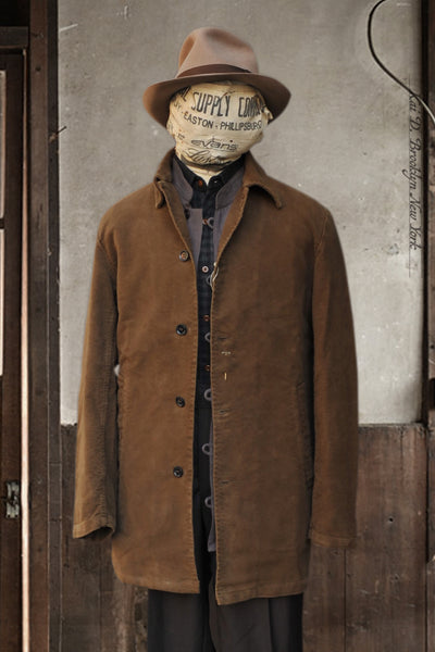 French Car Coat - Double Face Suedin - Brown - 42(S), 44(M, 46(L), 48(XL)