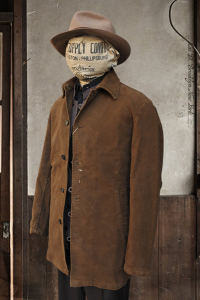 French Car Coat - Double Face Suedin - Brown - 42(S), 44(M, 46(L), 48(XL)
