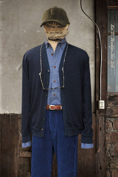 Duofold Cardigan Jacket - Blue/Petroli - 4(M), 5(L), 6(XL)