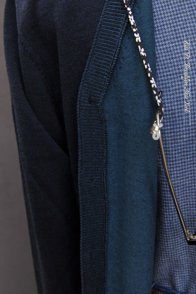 Duofold Cardigan Jacket - Blue/Petroli - 4(M), 5(L), 6(XL)