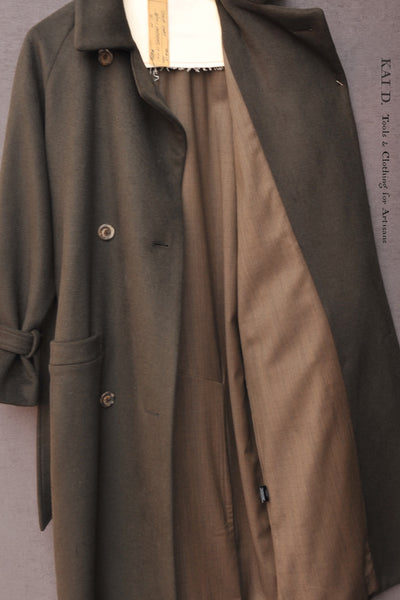 Jolie Coat - Wool Cashmere - Deep Olive-  M