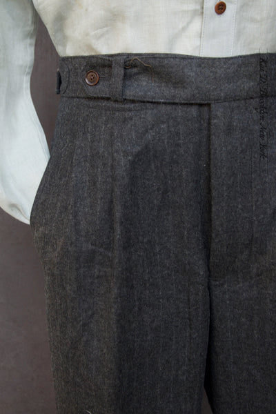 Wide Leg Matisse Pants -Chalk Stripe Flannel - 30, 32