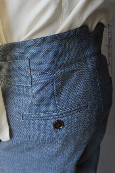 Cooper Pants - Chambray Blue Hopsack Tropical Wool - 32, 34, 36