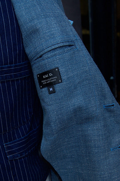 Shoemaker's Jacket - chambray Blue Hopsack Wool - M, L