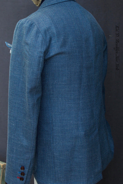 Shoemaker's Jacket - chambray Blue Hopsack Wool - M, L
