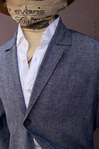 Packable Island Jacket - Linen Viscose Chambray - M, L, XL, XXL