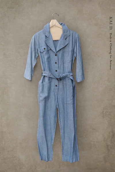 Earhart Jumpsuit - Belgian Linen - XS, S, M