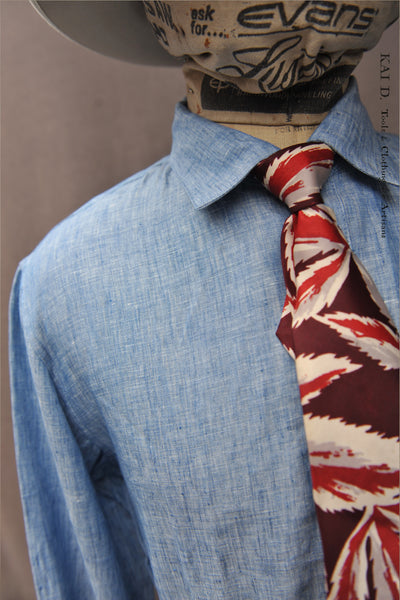 Delancey Shirt - Chambray Linen - Chambray Blue - M, L, XL