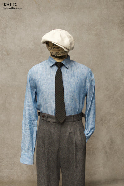 Delancey Shirt - Chambray Linen - Chambray Blue - M, L, XL, XXL