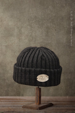 Dock Worker Ribbed Beanie - Charcoal