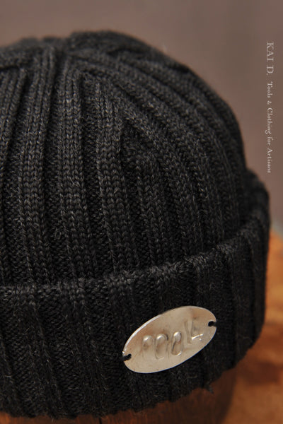 Dock Worker Ribbed Beanie - Charcoal