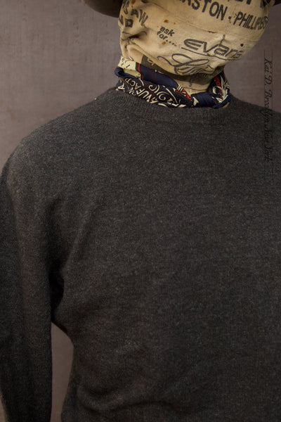 Mongolian Cashmere Sweater - Deep Charcoal - M