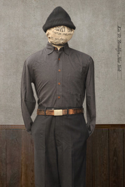 Cassady Shirt (Relaxed Cut - Charcoal Baby Flannel - S, M, L, XL, XXL