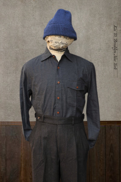Cassady Shirt (Relaxed Cut)- Dark Grey Baby Flannel - S, M, L, XL, XXL