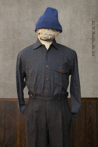 Cassady Shirt (Relaxed Cut)- Dark Grey Baby Flannel - S, M, L, XL, XXL