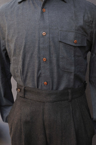 Cassady Shirt (Relaxed Cut)- Dark Grey Baby Flannel - S, M, L, XL, XXL