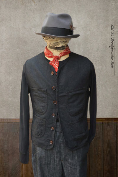 Cruiser Vest (shorter version) - Boiled Wool - L