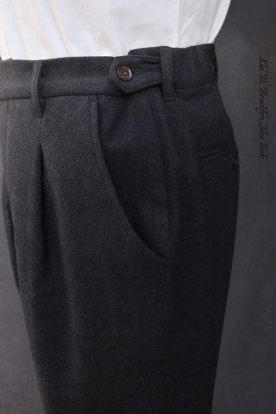 Journeyman Trousers - Deep Charcoal Flannel - 30, 32, 34, 36