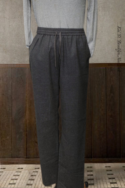 Drawstring Trousers - Italian Flannel - 48