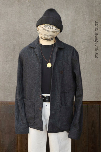 Hardy Chore Jacket - Italian Textured Wool Flannel  - S, M, L, XL (NO RETURN)