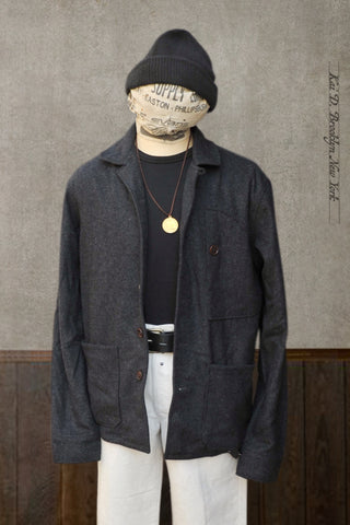 Hardy Chore Jacket - Italian Textured Wool Flannel  - S, M, L, XL (NO RETURN)